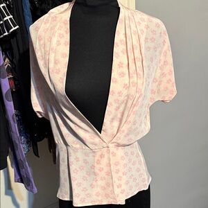 Valerie Stevens Vintage 100% Pure Silk Women's Kimono Button Blouse Size 6 / S